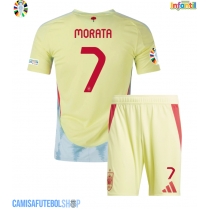 Camisa de time de futebol Espanha Alvaro Morata #7 Replicas 2º Equipamento Infantil Europeu 2024 Manga Curta (+ Calças curtas)